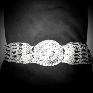 Accessories | Price Drop Vtg Silver Wire Crochet Belt | Poshmark